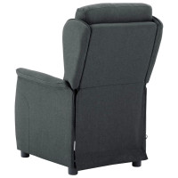 Produktbild för Massagefåtölj med kudde Mörkgrå 93.5 x 67.5 x 101.5 cm tyg