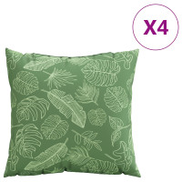 Produktbild för Spridda Kuddar Löv 4 pcs Bladmönster 60 x 60 cm Polyester Tyg