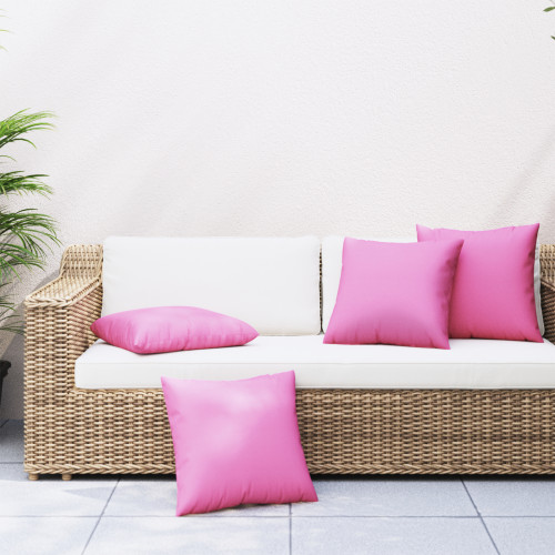 vidaXL Spridda Kuddar Enfärgad 4 pcs Rosa 60 x 60 cm Polyester Tyg