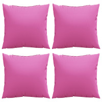 Produktbild för Spridda Kuddar Enfärgad 4 pcs Rosa 60 x 60 cm Polyester Tyg