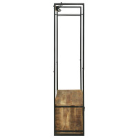 Produktbild för Klädhängare med låda Brun 110 x 40 x 179 cm Massivt Mangoträ