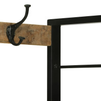 Produktbild för Klädhängare med låda Brun 110 x 40 x 179 cm Massivt Mangoträ