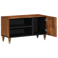 Produktbild för TV-skåp med hylla Honung brun 80 x 33 x 46 cm Massivt mangoträ