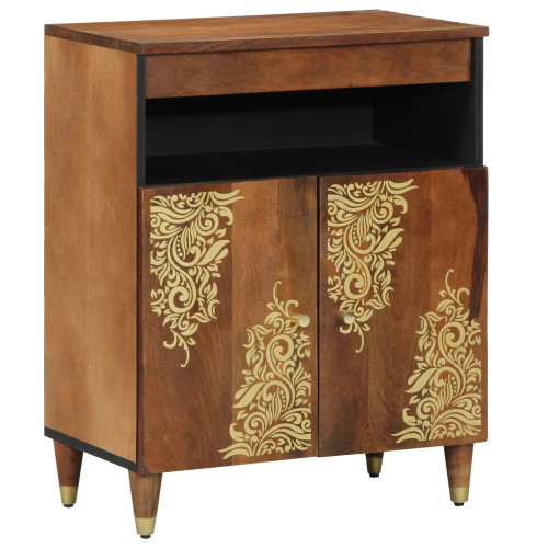 vidaXL Sideboard med hylla Brun 60 x 33 x 75 cm Massivt mangoträ