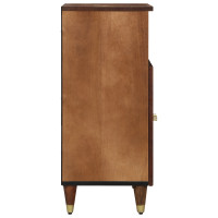 Produktbild för Sideboard med hylla Brun 60 x 33 x 75 cm Massivt mangoträ