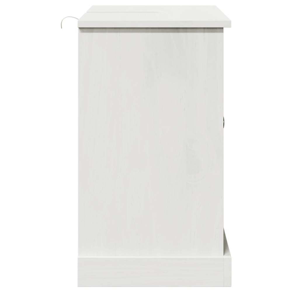 Produktbild för Diskbänksskåp VIGO Vit och antikvit 68 x 34 x 59 cm Massiv furu
