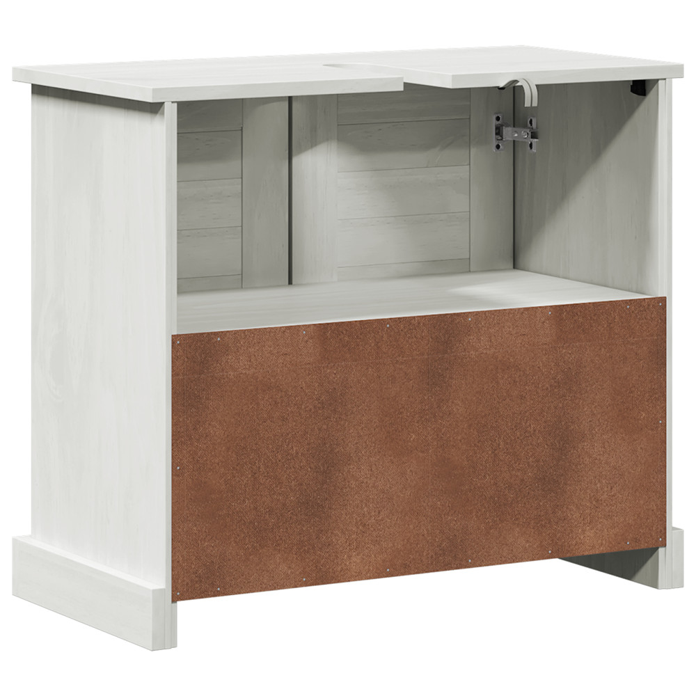 Produktbild för Diskbänksskåp VIGO Vit och antikvit 68 x 34 x 59 cm Massiv furu