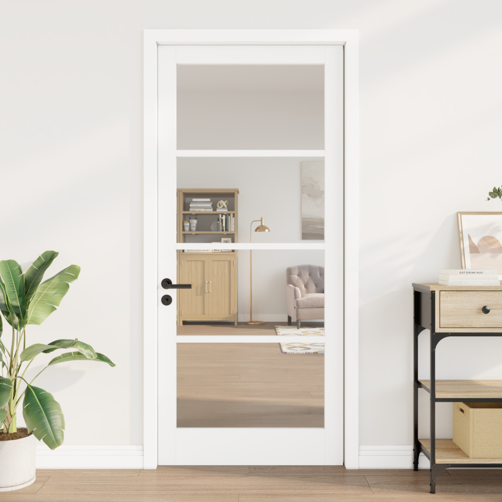 Produktbild för Inredningsdörr ORKDAL Vit grundmålad 93 x 211 cm