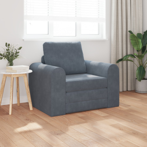 vidaXL Soffsäng Mörkgrå 98 x 71 x 83 cm Sammet
