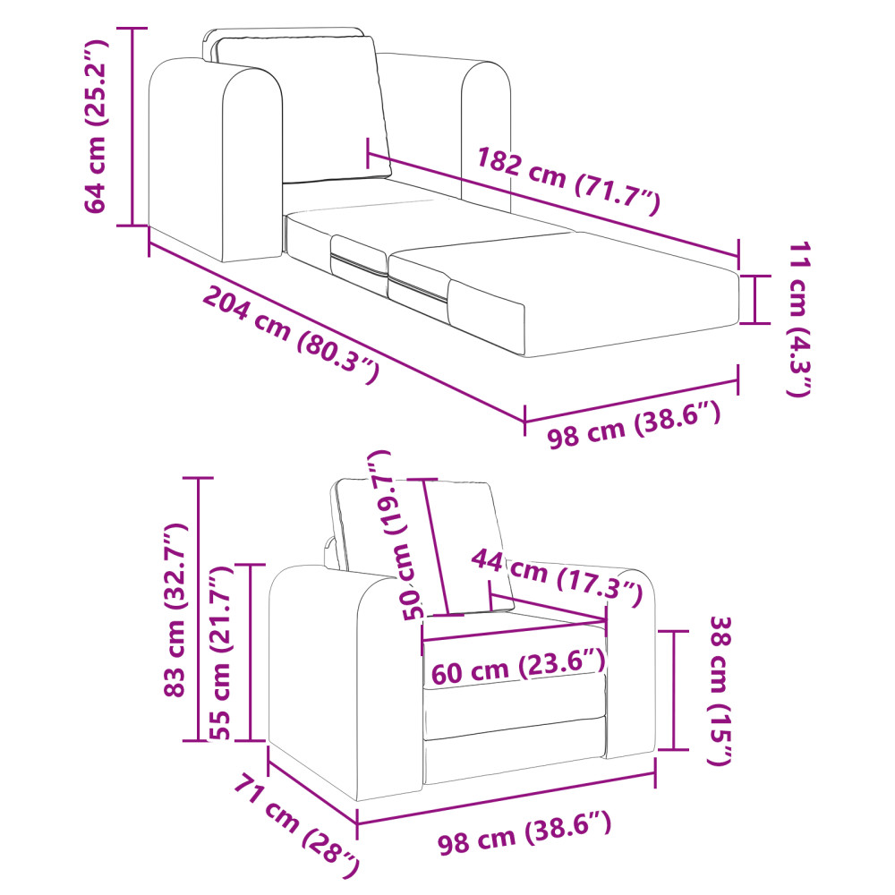 Produktbild för Soffsäng Mörkgrå 98 x 71 x 83 cm Sammet