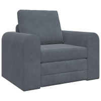 Produktbild för Soffsäng Mörkgrå 98 x 71 x 83 cm Sammet