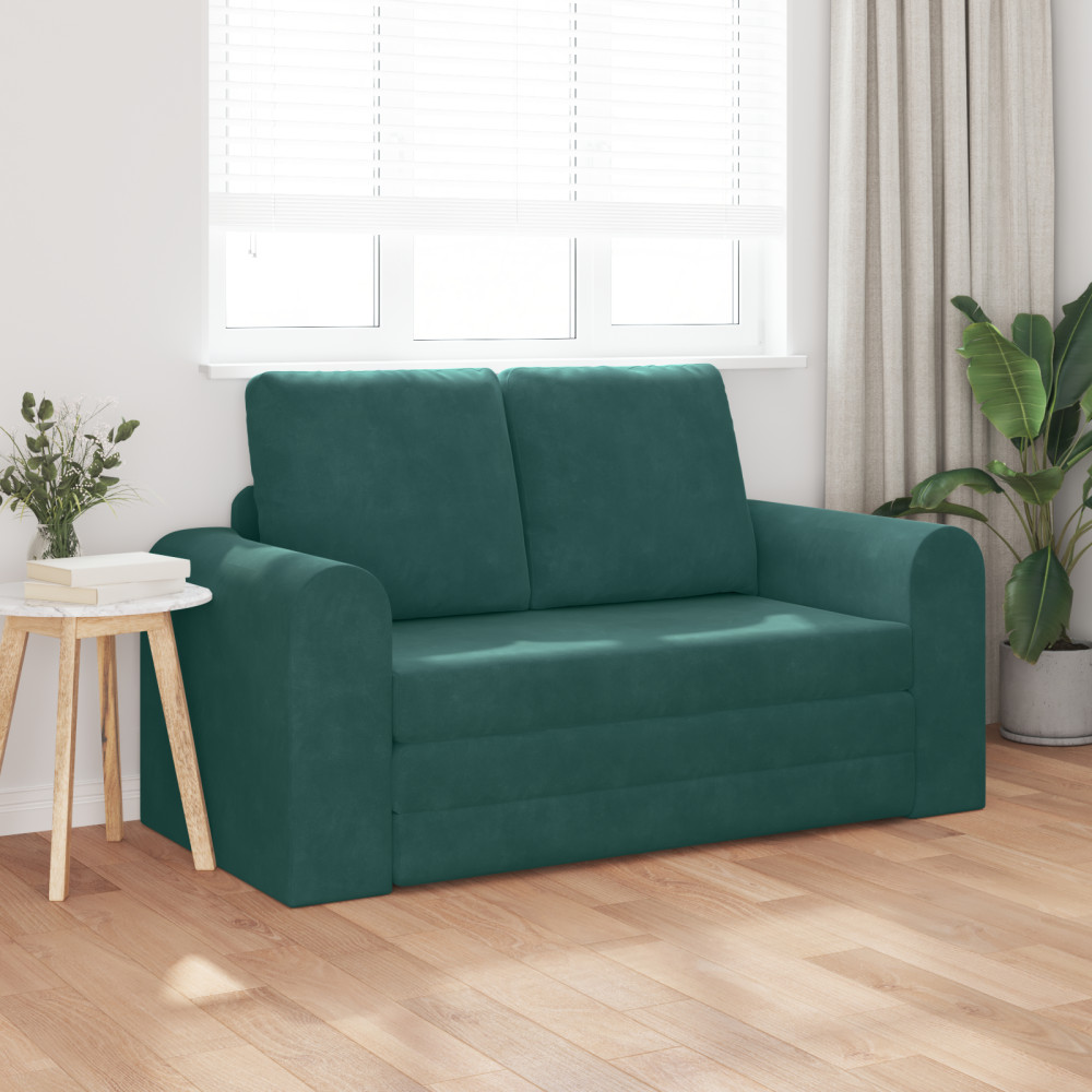 Produktbild för Soffsäng Mörkgrön 148 x 71 x 83 cm Sammet