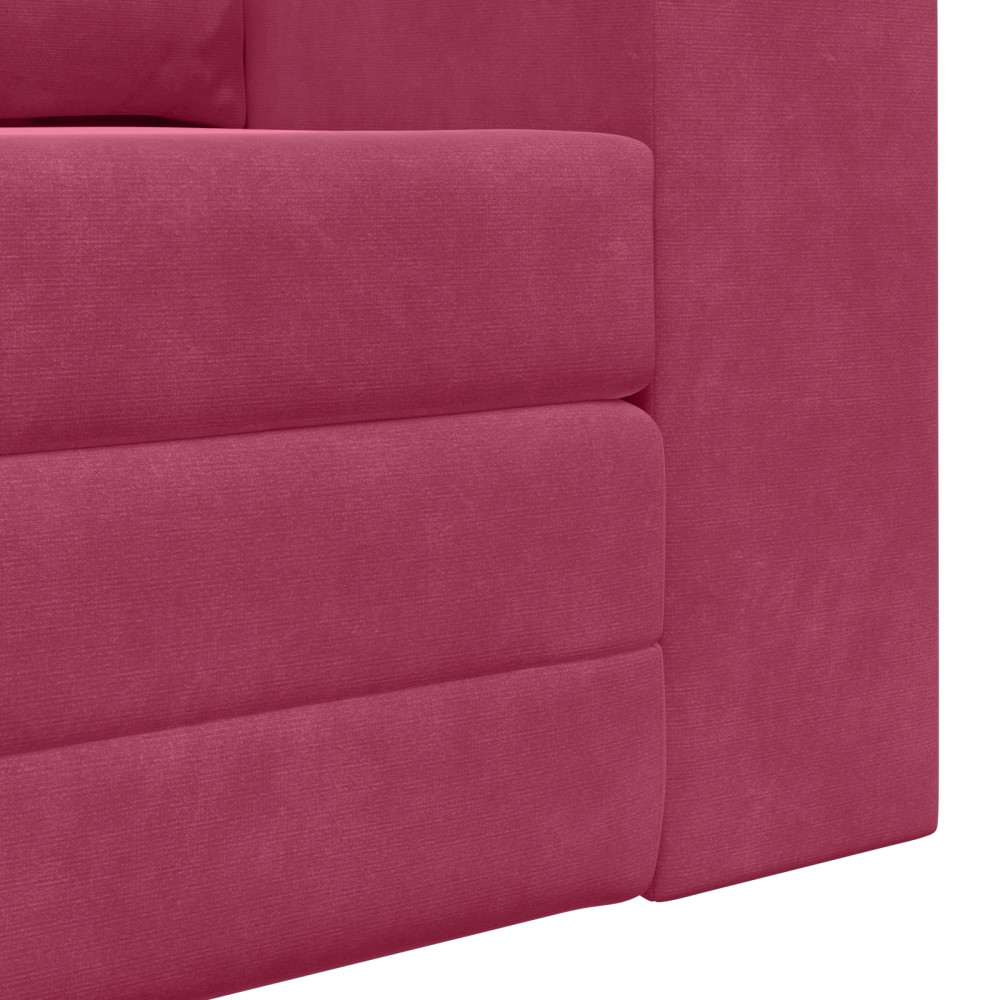 Produktbild för Soffsäng Vinröd 148 x 71 x 83 cm Sammet