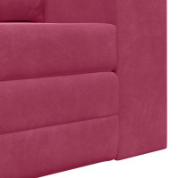 Produktbild för Soffsäng Vinröd 148 x 71 x 83 cm Sammet