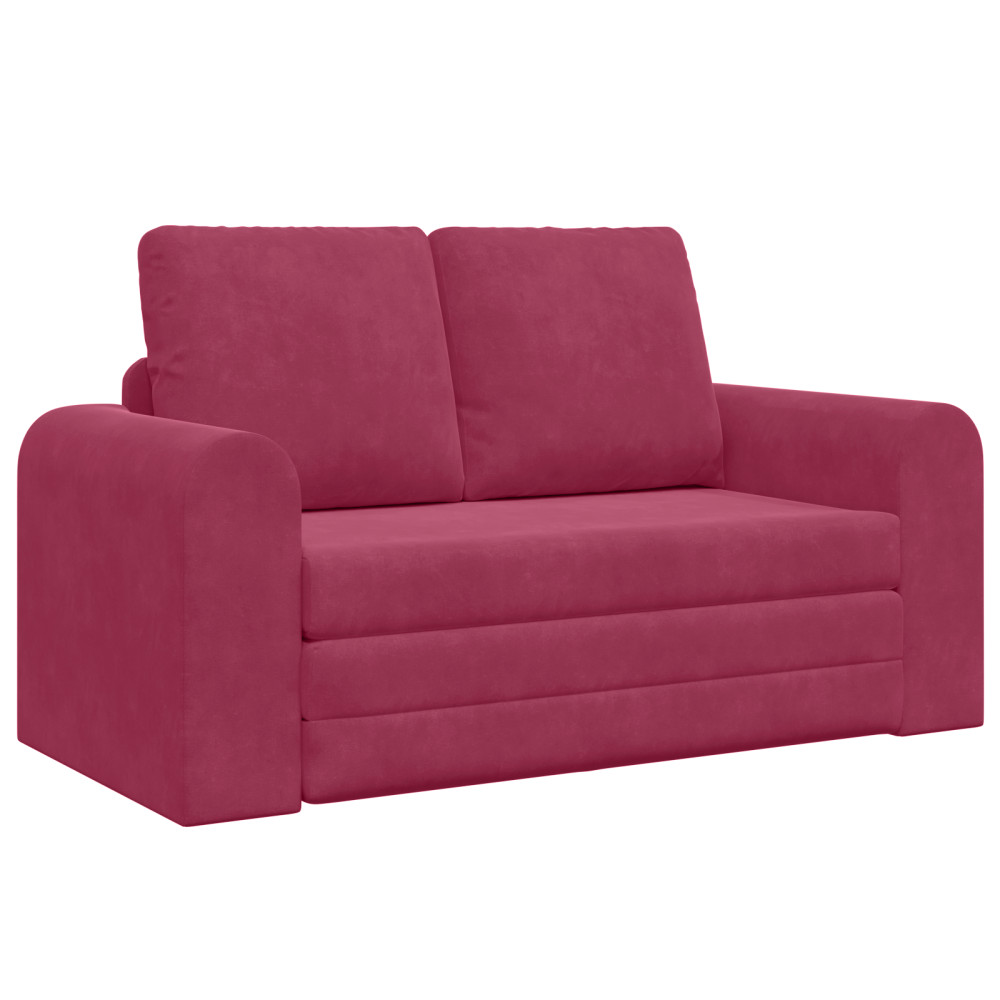 Produktbild för Soffsäng Vinröd 148 x 71 x 83 cm Sammet