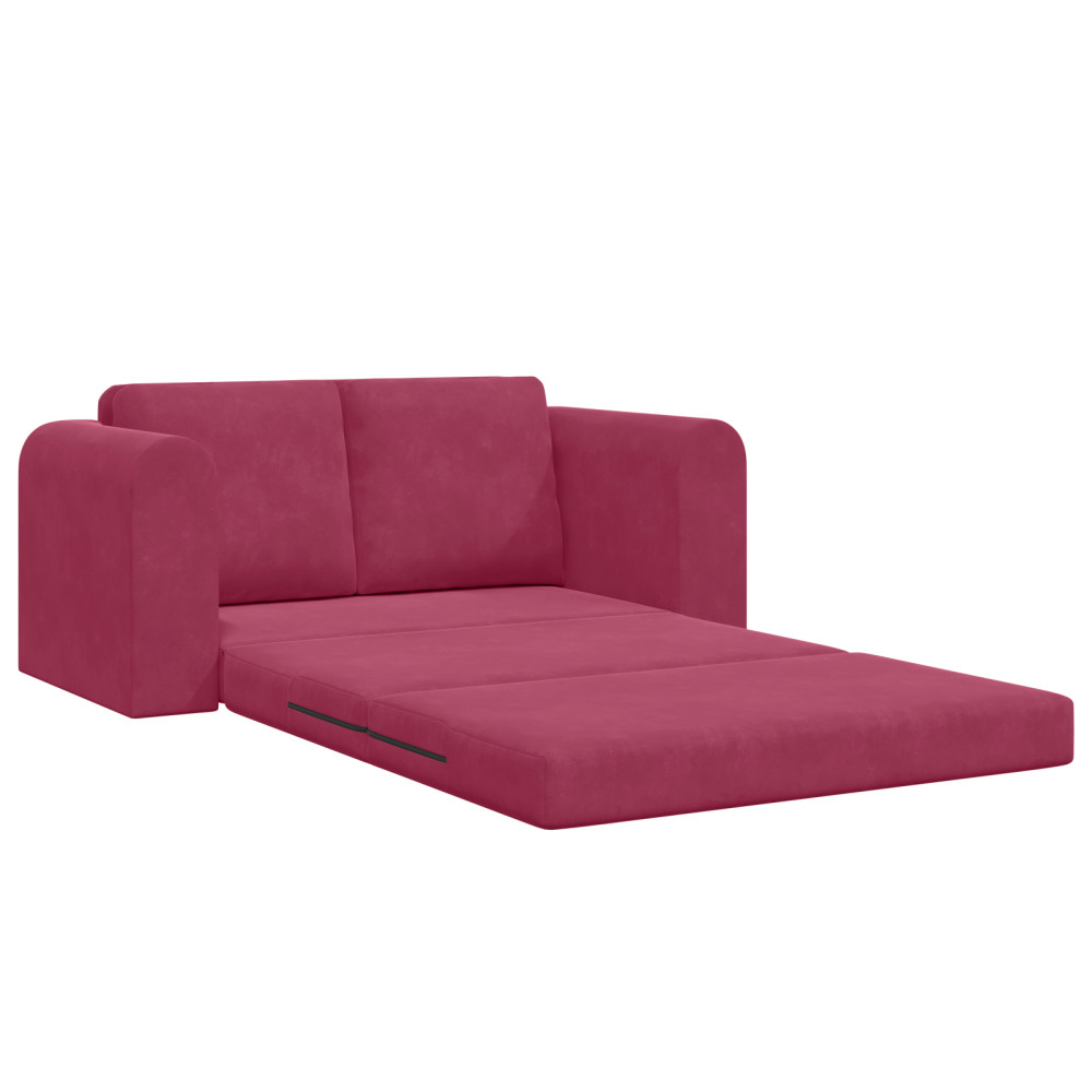 Produktbild för Soffsäng Vinröd 148 x 71 x 83 cm Sammet