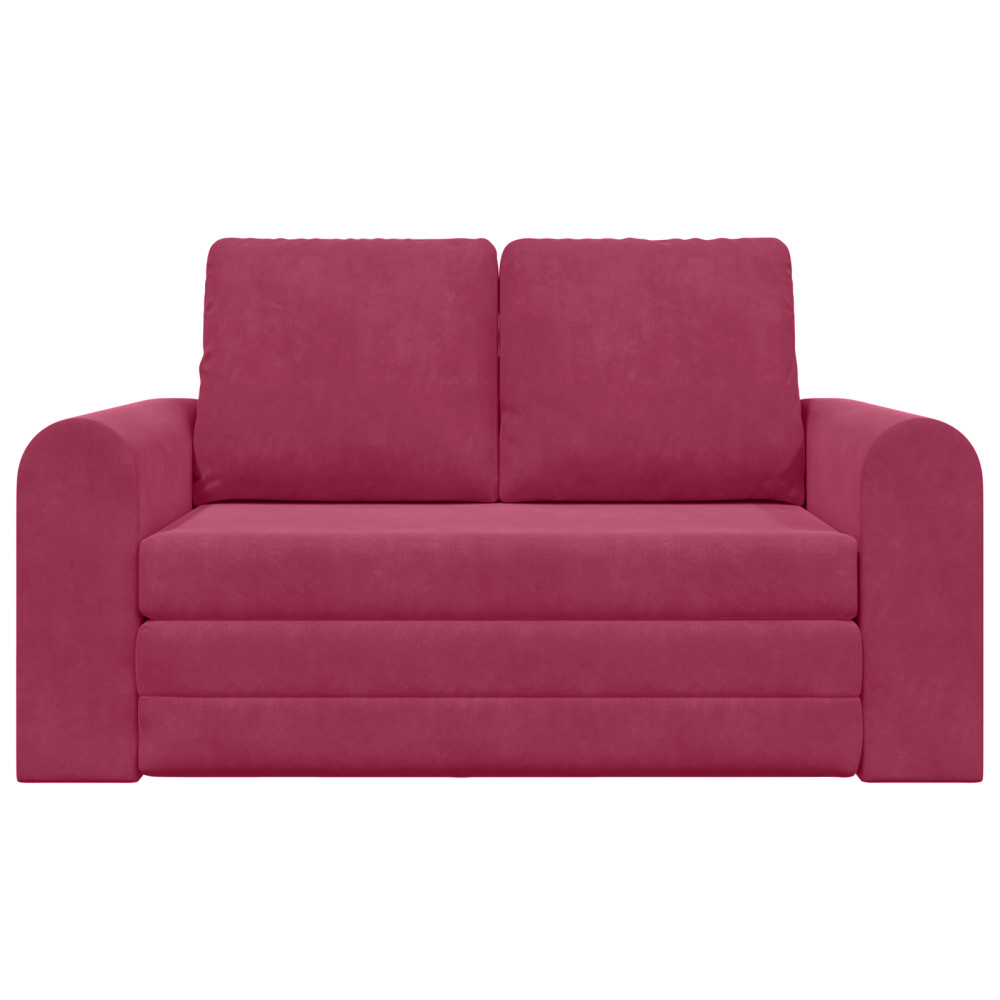 Produktbild för Soffsäng Vinröd 148 x 71 x 83 cm Sammet
