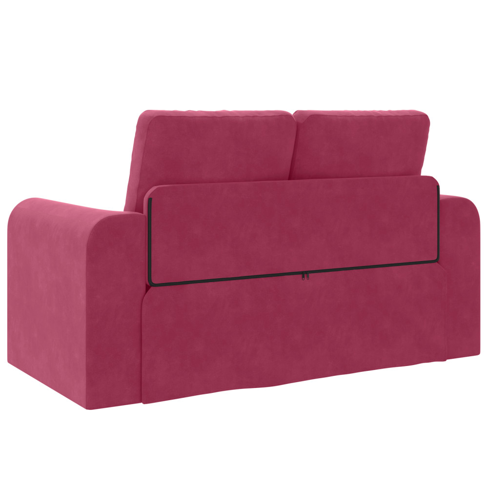 Produktbild för Soffsäng Vinröd 148 x 71 x 83 cm Sammet