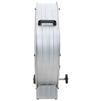 Produktbild för Trumfläkt med hjul Silver 79 x 37 x 82 cm Aluminium
