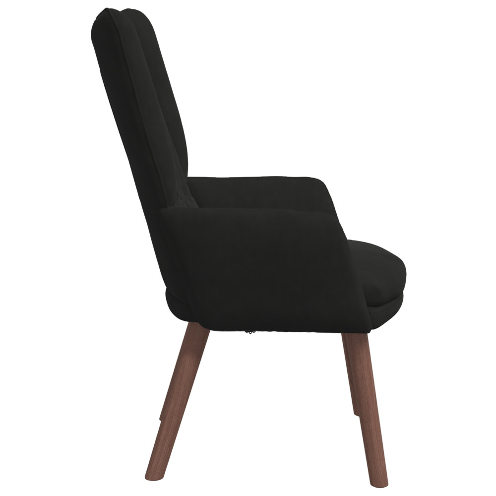 Produktbild för fåtölj Svart 63 x 67 x 94 cm Sammet