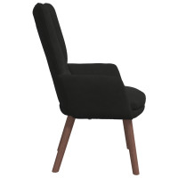Produktbild för fåtölj Svart 63 x 67 x 94 cm Sammet