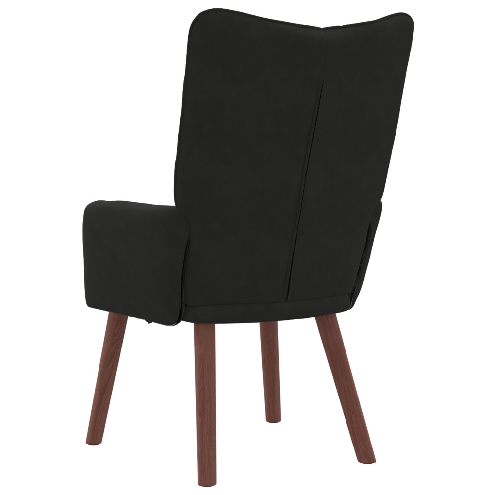 Produktbild för fåtölj Svart 63 x 67 x 94 cm Sammet