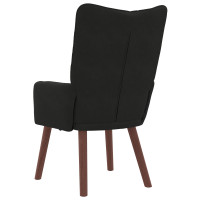 Produktbild för fåtölj Svart 63 x 67 x 94 cm Sammet