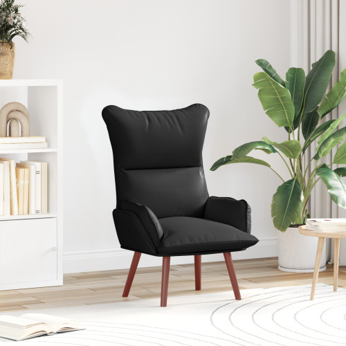 vidaXL fåtölj Svart 69 x 74 x 93 cm Konstläder