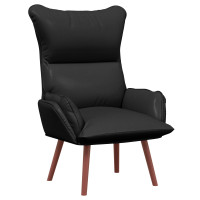 Produktbild för fåtölj Svart 69 x 74 x 93 cm Konstläder