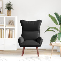 Produktbild för fåtölj Svart 69 x 74 x 93 cm Konstläder