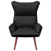 Produktbild för fåtölj Svart 69 x 74 x 93 cm Konstläder