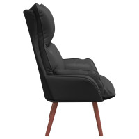 Produktbild för fåtölj Svart 69 x 74 x 93 cm Konstläder