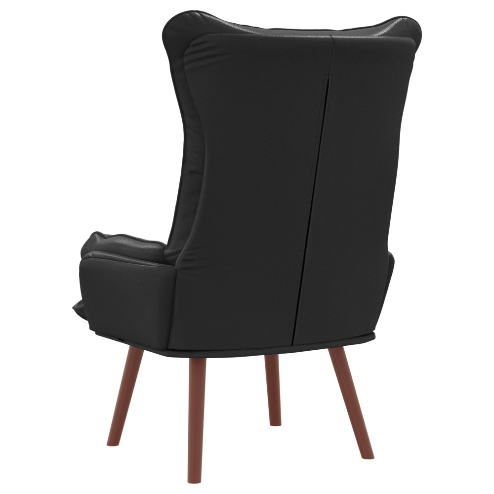 Produktbild för fåtölj Svart 69 x 74 x 93 cm Konstläder