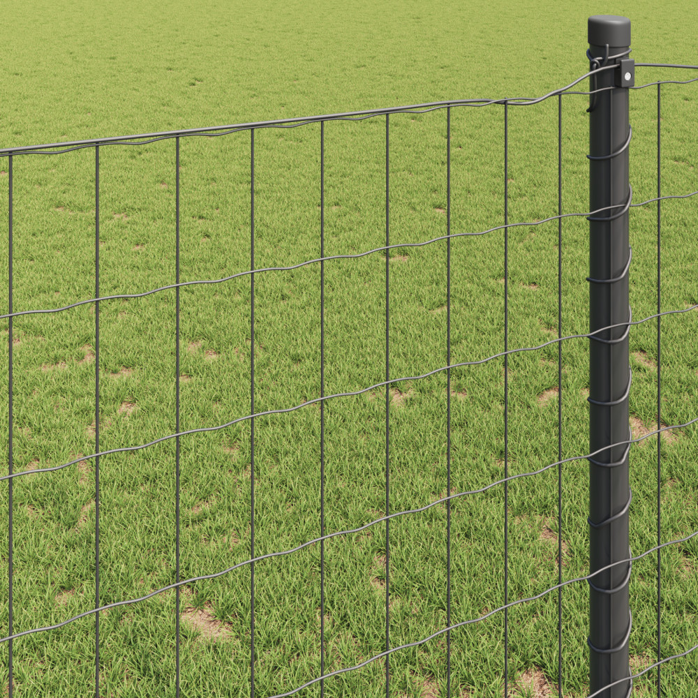 Produktbild för Eurogärdsel Grå 1 x 25 m PVC-belagt järn