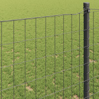 Produktbild för Eurogärdsel Grå 1 x 25 m PVC-belagt järn
