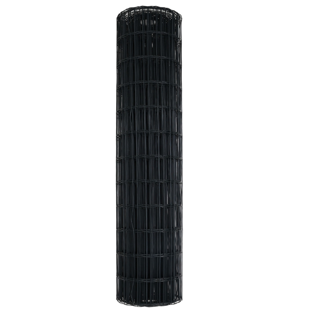 Produktbild för Eurogärdsel Grå 1 x 25 m PVC-belagt järn