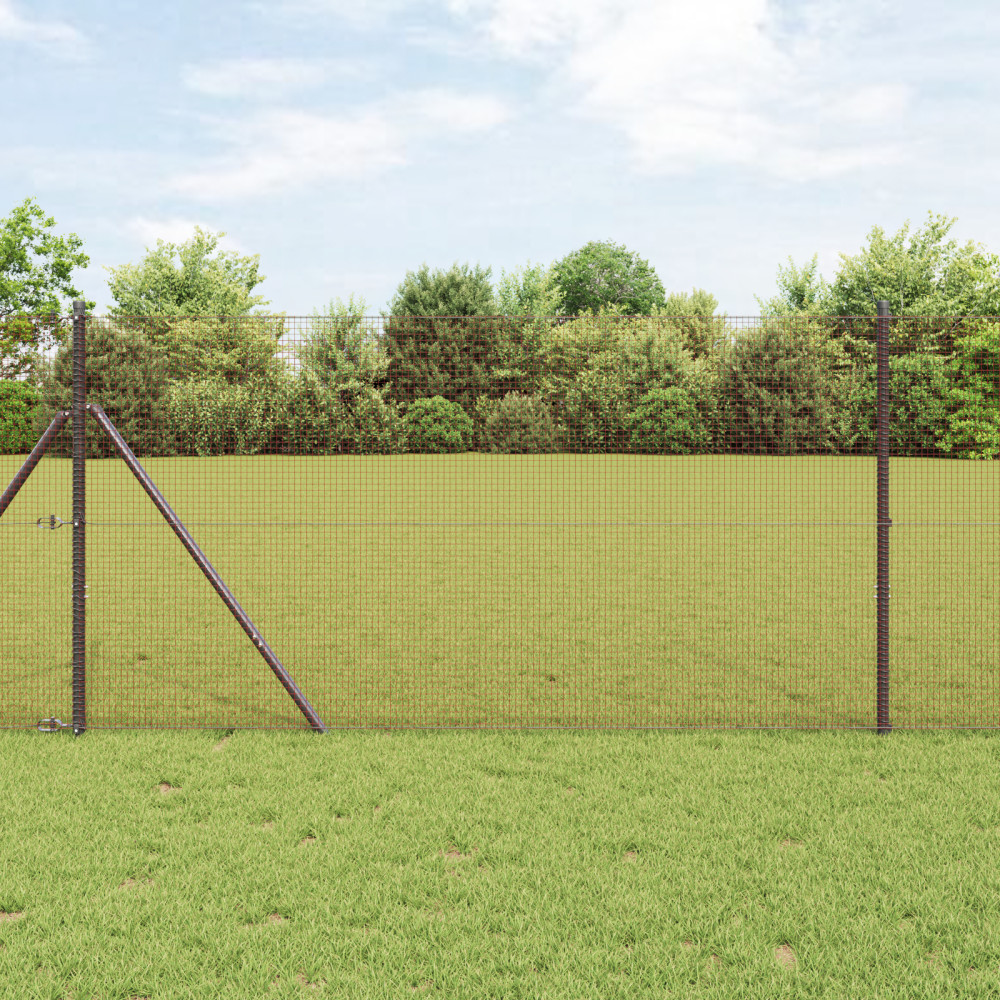 Produktbild för Svetsat trådstängsel 2500 x 150 cm Röd