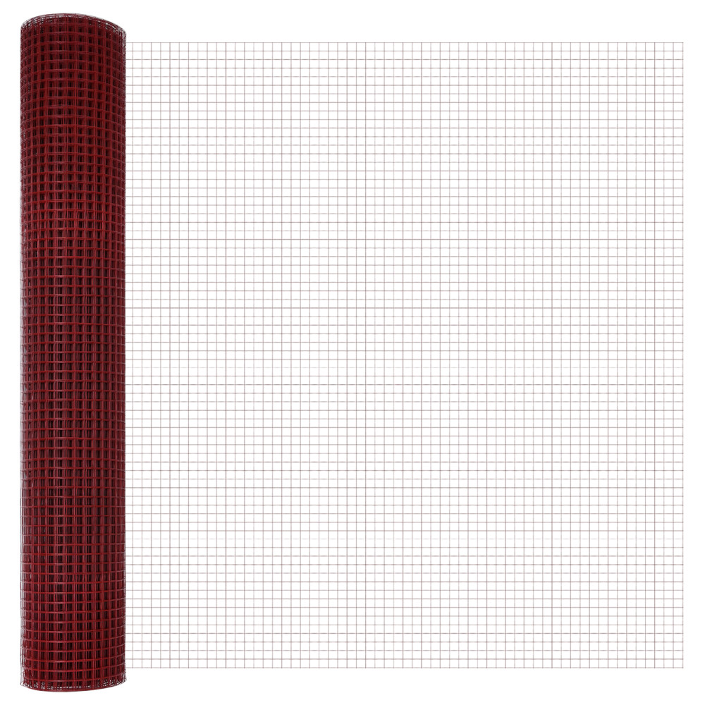Produktbild för Svetsat trådstängsel 2500 x 150 cm Röd