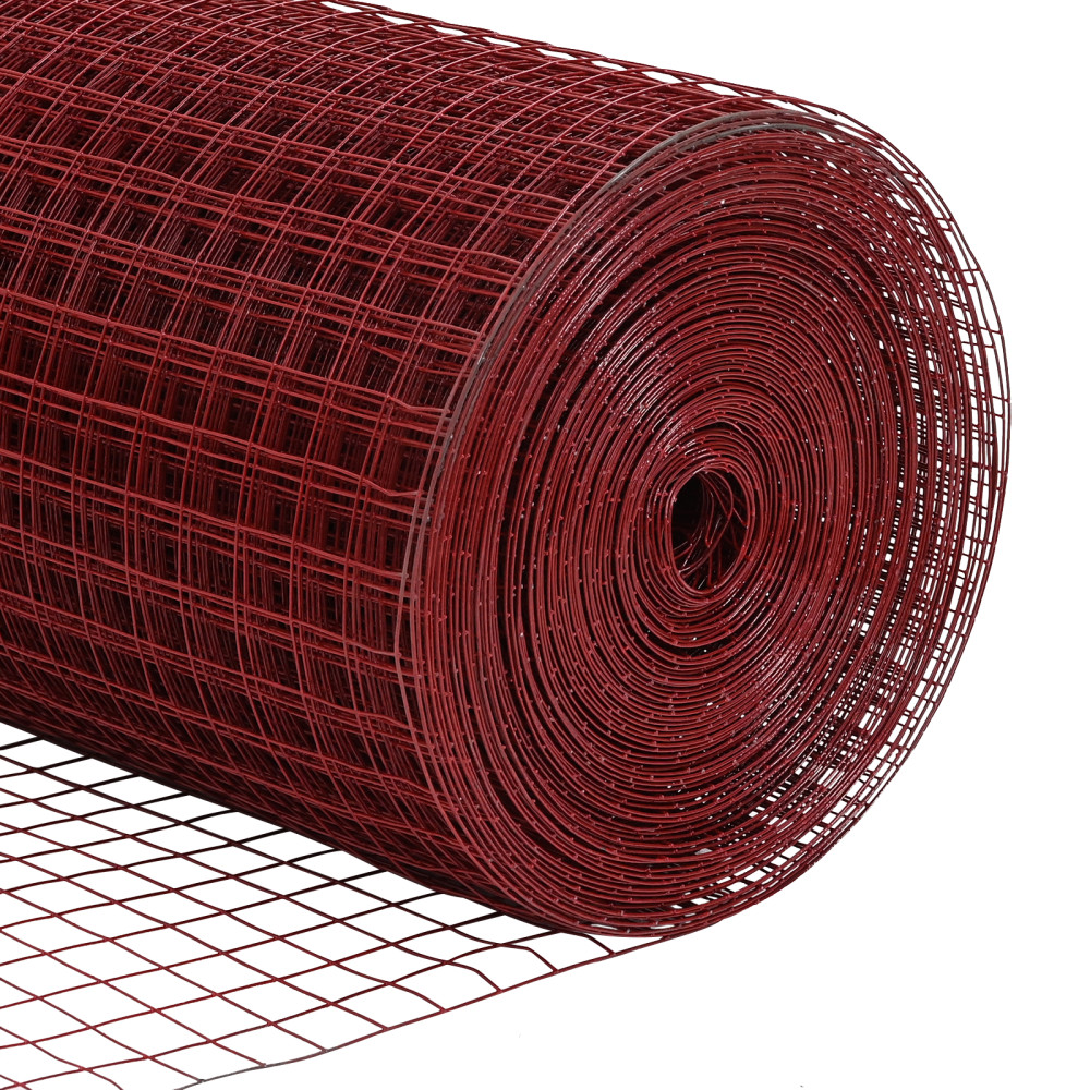 Produktbild för Svetsat trådstängsel 2500 x 150 cm Röd