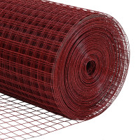Produktbild för Svetsat trådstängsel 2500 x 150 cm Röd