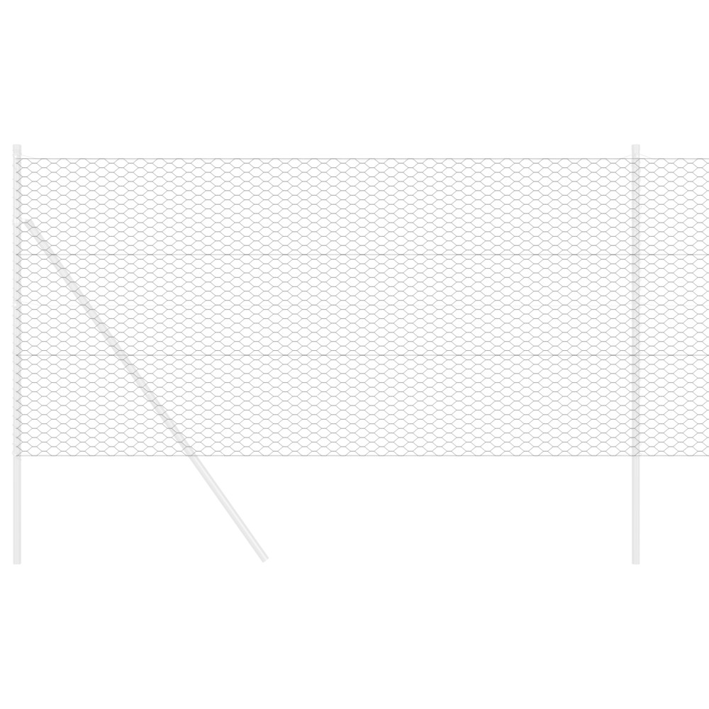 Produktbild för Hexagonstängsel Grå 1,4 x 50 m PVC