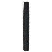 Produktbild för Hexagonstängsel Grå 1,4 x 100 m PVC
