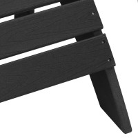 Produktbild för Adirondackstol Svart 82 x 74 x 92 cm HDPE