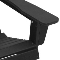 Produktbild för Adirondackstol Svart 82 x 74 x 92 cm HDPE