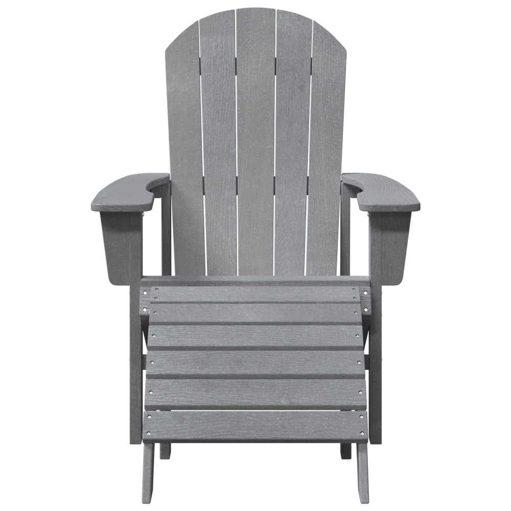 Produktbild för Adirondackstol Ljusgrå 82 x 74 x 92 cm HDPE
