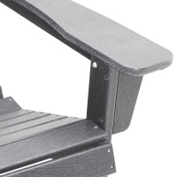 Produktbild för Adirondackstol Ljusgrå 82 x 74 x 92 cm HDPE