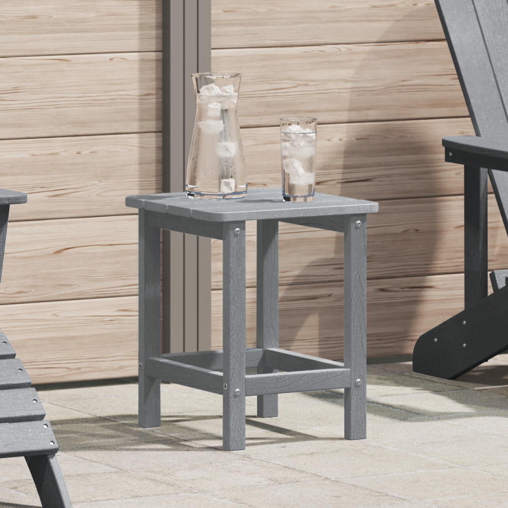 Produktbild för Sidobord Ljusgrå 38 x 38 x 46 cm polyeten