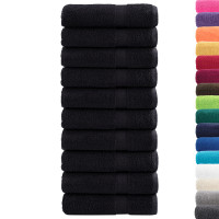 Produktbild för Gästhandduk SOLUND 25 pcs Svart 70 x 140 cm 550 gsm