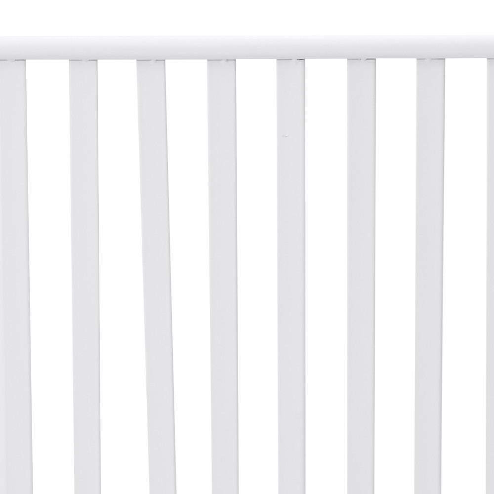 Produktbild för Trädgårdsbänk Enkel Vit 103,5 x 51,5 x 90 cm Stål