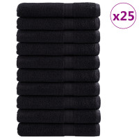 Produktbild för Gästhandduk SOLUND 25 pcs Svart 100 x 200 cm 550 gsm